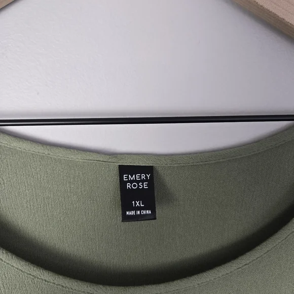 Emery Rose Green Plaid Dress Plus Size 1XL - Picture 6 of 8